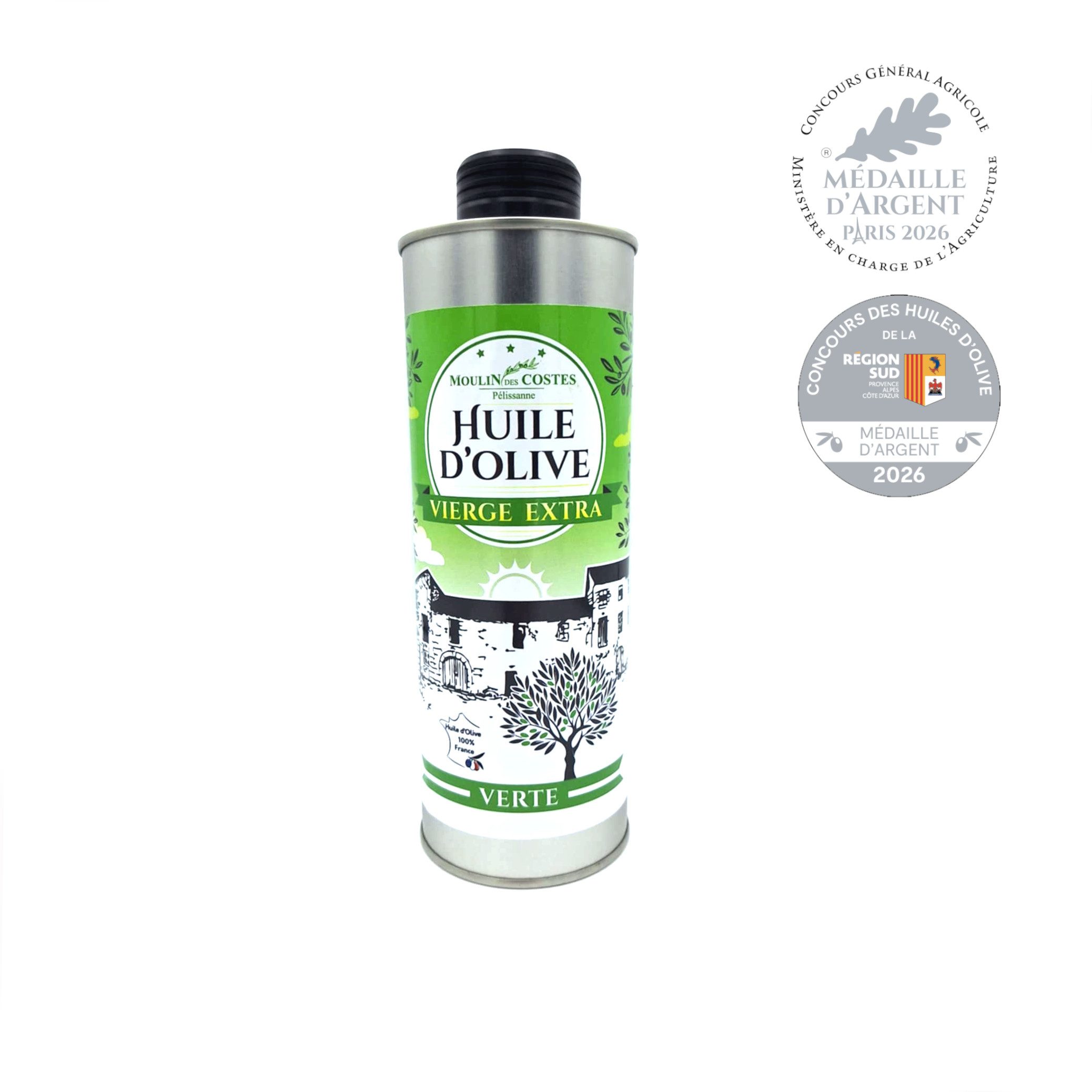 Huile d'olive de Pays - Verte - Bidon Pop Art 0,5L