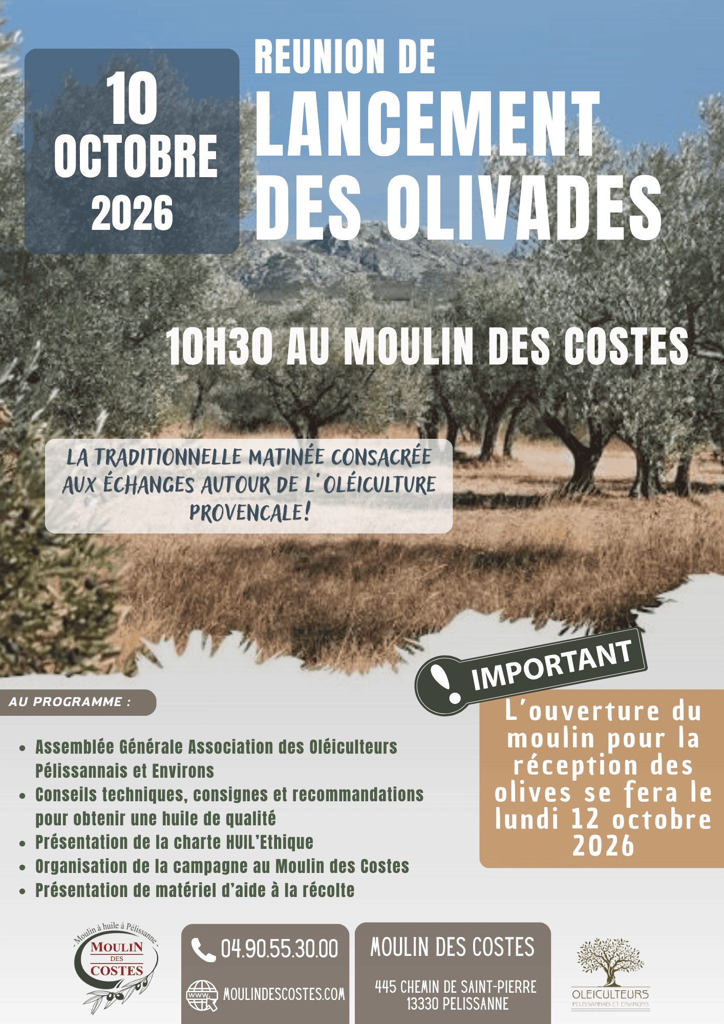 Affiche olivades 2026
